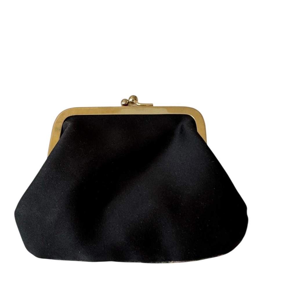 Vintage Victorian Scene Silk Coin Purse Made In Italy‎ Kiss Lock Clutch Bag - Picture 3 of 3